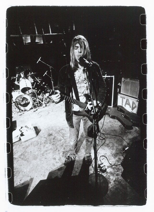 Nirvana sound check before a show in Tijuana, Mexico 1989.